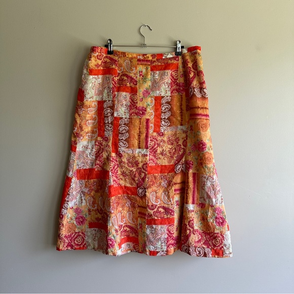 Christopher & Banks Dresses & Skirts - Christopher & Banks Colorful Patchwork A-Line Skirt